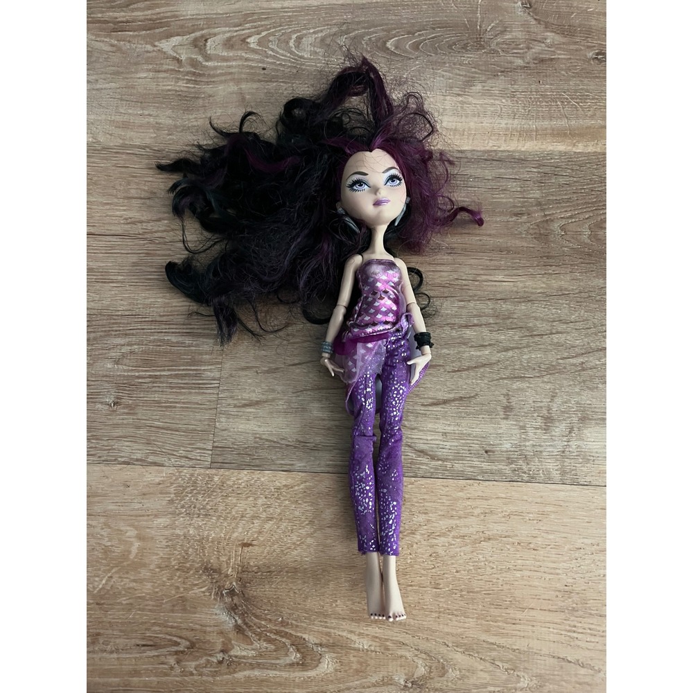 Ever After High Raven Queen Doll Purple Black Hair Metallic Outfit Mattel